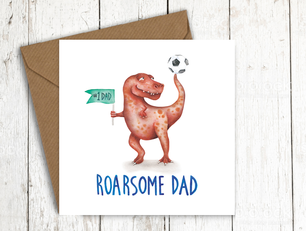 Dinosaur Father's Day Card Roarsome Father's Day 